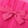 imageUhnice Flower Girl Bow Dress Sleeveless Tulle Gown with Pearl Beading for Wedding Birthday PartyHot Pink