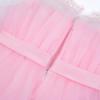 imageUhnice Flower Girl Bow Dress Sleeveless Tulle Gown with Pearl Beading for Wedding Birthday PartyPink