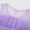 imageUhnice Flower Girl Bow Dress Sleeveless Tulle Gown with Pearl Beading for Wedding Birthday PartyPurple