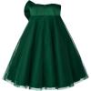 imageUhnice Flower Girl Dress ALine Tulle Tutu for Wedding Birthday Party with BowKnotDark Green 2