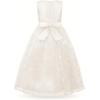 imageUhnice Flower Girl Embroidered Dress Sleeveless Lace Ball Gown Formal Princess Dress for Wedding Birthday PartyIvory