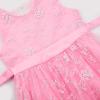 imageUhnice Flower Girl Embroidered Dress Sleeveless Lace Ball Gown Formal Princess Dress for Wedding Birthday PartyPink