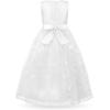 imageUhnice Flower Girl Embroidered Dress Sleeveless Lace Ball Gown Formal Princess Dress for Wedding Birthday PartyWhite 2