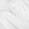 imageUhnice Flower Girl Pearl Dress Flutter Sleeve VBack Satin Dress with Bowknot for Wedding Birthday PartyWhite