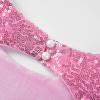 imageUhnice Flower Girl Sequin Dress Rainbow Skirt with Heart Cutout for Wedding PartyPink
