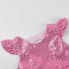 imageUhnice Flower Girl Sequin Dress Rainbow Skirt with Heart Cutout for Wedding PartyPink