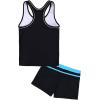 imageUhnice Girls Swimsuit Two Piece Tankini Swimwear with BoyshortBlack