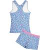 imageUhnice Girls Swimsuit Two Piece Tankini Swimwear with BoyshortBlue Floral
