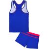 imageUhnice Girls Swimsuit Two Piece Tankini Swimwear with BoyshortBlue1