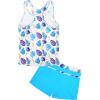 imageUhnice Girls Swimsuit Two Piece Tankini Swimwear with BoyshortCoconut Blue