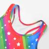 imageUhnice Girls Swimsuit Two Piece Tankini Swimwear with BoyshortColorful