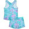 imageUhnice Girls Swimsuit Two Piece Tankini Swimwear with BoyshortMermaid Blue 2