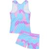 imageUhnice Girls Swimsuit Two Piece Tankini Swimwear with BoyshortMermaid Purple