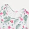 imageUhnice Girls Swimsuit Two Piece Tankini Swimwear with BoyshortOrange Stripe Green Leaf