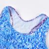 imageUhnice Girls Swimsuit Two Piece Tankini Swimwear with BoyshortShiny Blue  Purple
