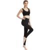 imageUhnice High Waist Yoga Pants with Pockets Workout Capris Tummy Control Leggings