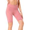 imageUhnice High Waist Yoga Shorts Tummy Control Booty Shorts Workout Pants Athletic Activewear