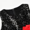 imageUhnice Little Girls Sequin Sleeveless Mesh Rainbow Dress for Wedding PartyBlack