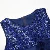 imageUhnice Little Girls Sequin Sleeveless Mesh Rainbow Dress for Wedding PartyNavy Blue