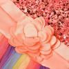 imageUhnice Little Girls Sequin Sleeveless Mesh Rainbow Dress for Wedding PartyPeach