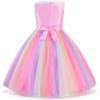 imageUhnice Little Girls Sequin Sleeveless Mesh Rainbow Dress for Wedding PartyPink