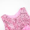 imageUhnice Little Girls Sequin Sleeveless Mesh Rainbow Dress for Wedding PartyPink