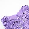 imageUhnice Little Girls Sequin Sleeveless Mesh Rainbow Dress for Wedding PartyPurple
