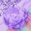 imageUhnice Little Girls Sequin Sleeveless Mesh Rainbow Dress for Wedding PartyPurple