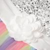 imageUhnice Little Girls Sequin Sleeveless Mesh Rainbow Dress for Wedding PartyWhite