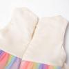 imageUhnice Little Girls Sequin Sleeveless Mesh Rainbow Dress for Wedding PartyYellow