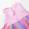 imageUhnice Little Girls Sleeveless Tulle 3D Flower Rainbow Dress for Wedding PartyPink