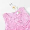 imageUhnice Little Girls Sleeveless Tulle 3D Flower Rainbow Dress for Wedding PartyPink
