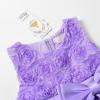 imageUhnice Little Girls Sleeveless Tulle 3D Flower Rainbow Dress for Wedding PartyPurple