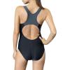 imageUhnice Womens One Piece Swimsuits Racing Training Sports Athletic SwimwearBlackGreen