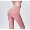 imageUhnice Yoga Pants with Pockets High Waist Tummy Control 4 Way Stretch Workout Yoga Leggings Medium Pink