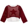imageSpeechless Girls 2 Piece Crochet Top and TankBurgundy