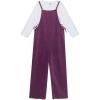 imageSpeechless Girls 34 Sleeve French Terry Top and Jumpsuit SetPlum