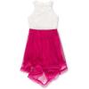 imageSpeechless Girls 716 Tween Maxi Dress with Wide Ribbon Hem for Formal Dance Or PartyIvoryFuchsia