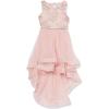 imageSpeechless Girls 716 Tween Maxi Dress with Wide Ribbon Hem for Formal Dance Or PartyRoseGold