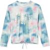 imageSpeechless Girls Crewneck Pullover SweatshirtBlue Tie Dye
