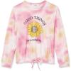 imageSpeechless Girls Crewneck Pullover SweatshirtPink Tie Dye