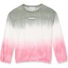 imageSpeechless Girls Crewneck Tie Dye Pullover SweatshirtOliveWhitePink