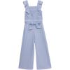 imageSpeechless Girls Gauze Ruffle Tank Crochet Bodice JumpsuitPeriwinkle