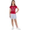 imageSpeechless Girls Graphic Tee and Seersucker Plaid Short SetRedBlueWhite