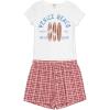 imageSpeechless Girls Graphic Tee and Seersucker Plaid Short SetRedWhite