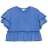 imageSpeechless Girls Loose Babydoll Peplum TopPeriwinkle