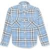 imageSpeechless Girls Plaid Button Down Flannel ShirtBlueBlack
