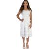 imageSpeechless Girls Short Sleeve Chiffon Midi Dress and HeadbandWhite
