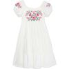 imageSpeechless Girls Short Sleeve Embroidered Babydoll DressWhitePink