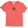 imageSpeechless Girls Short Sleeve Lettuce Edge Graphic Knit TShirtOrange